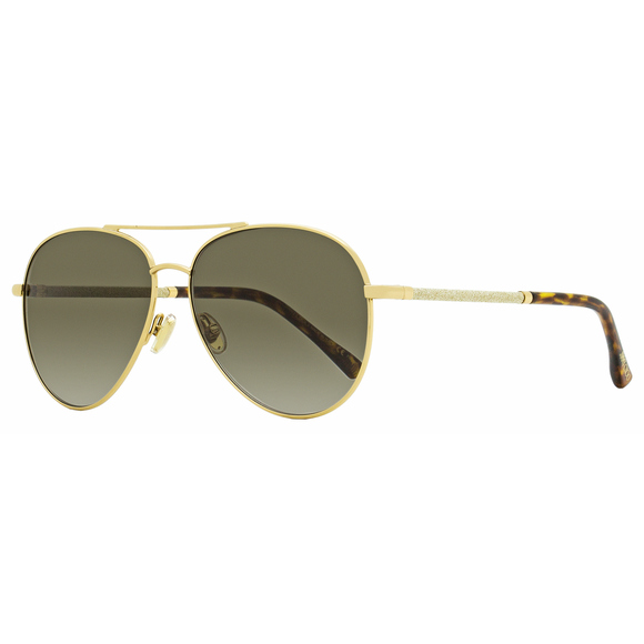 Jimmy Choo Pilot Devan Sunglasses 06JHA Gold/Havana 59mm - Picture 1 of 2